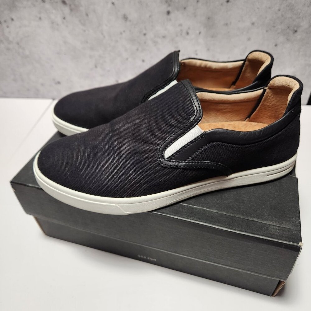 UGG Mateo Canvas Slip On Loafer Men's 8.5 Black 1019626